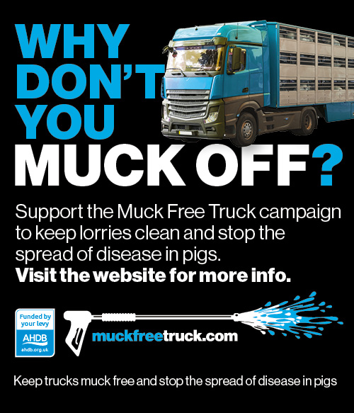 Promo graphic in blue, black and white with the slogan: Why don't you muck off?